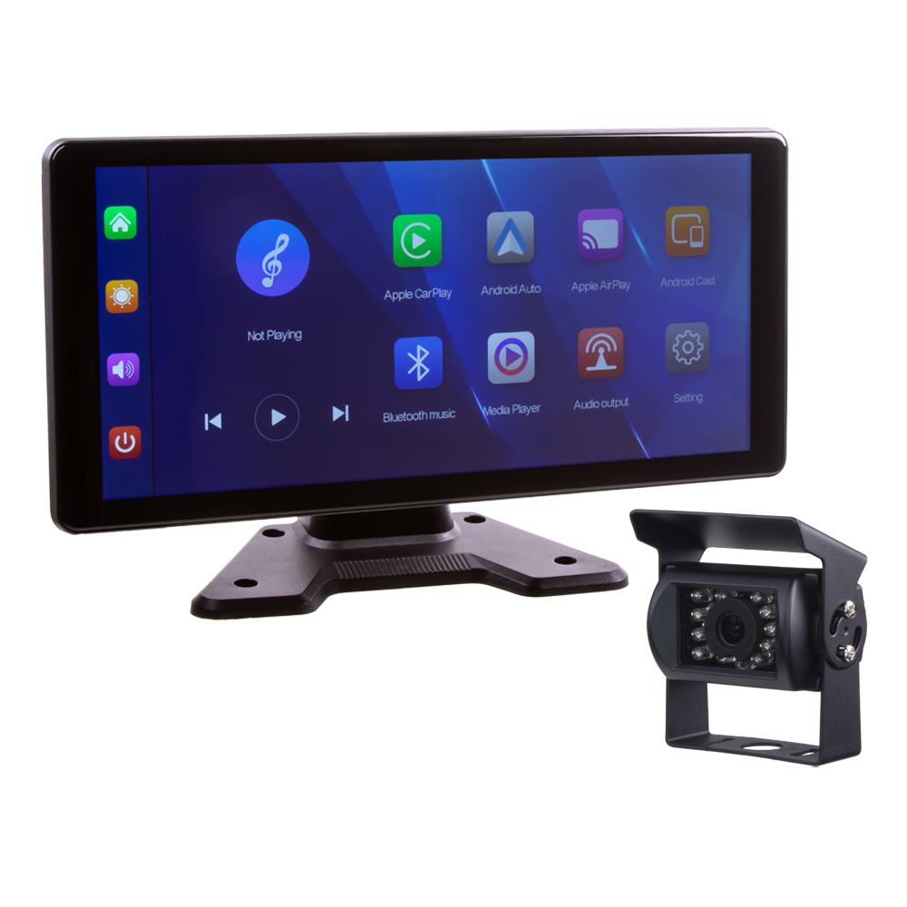 Set monitor 10,36" 1x 4PIN s Apple CarPlay, Android auto, Bluetooth, + kamera + 15m kabel - ds-136caset